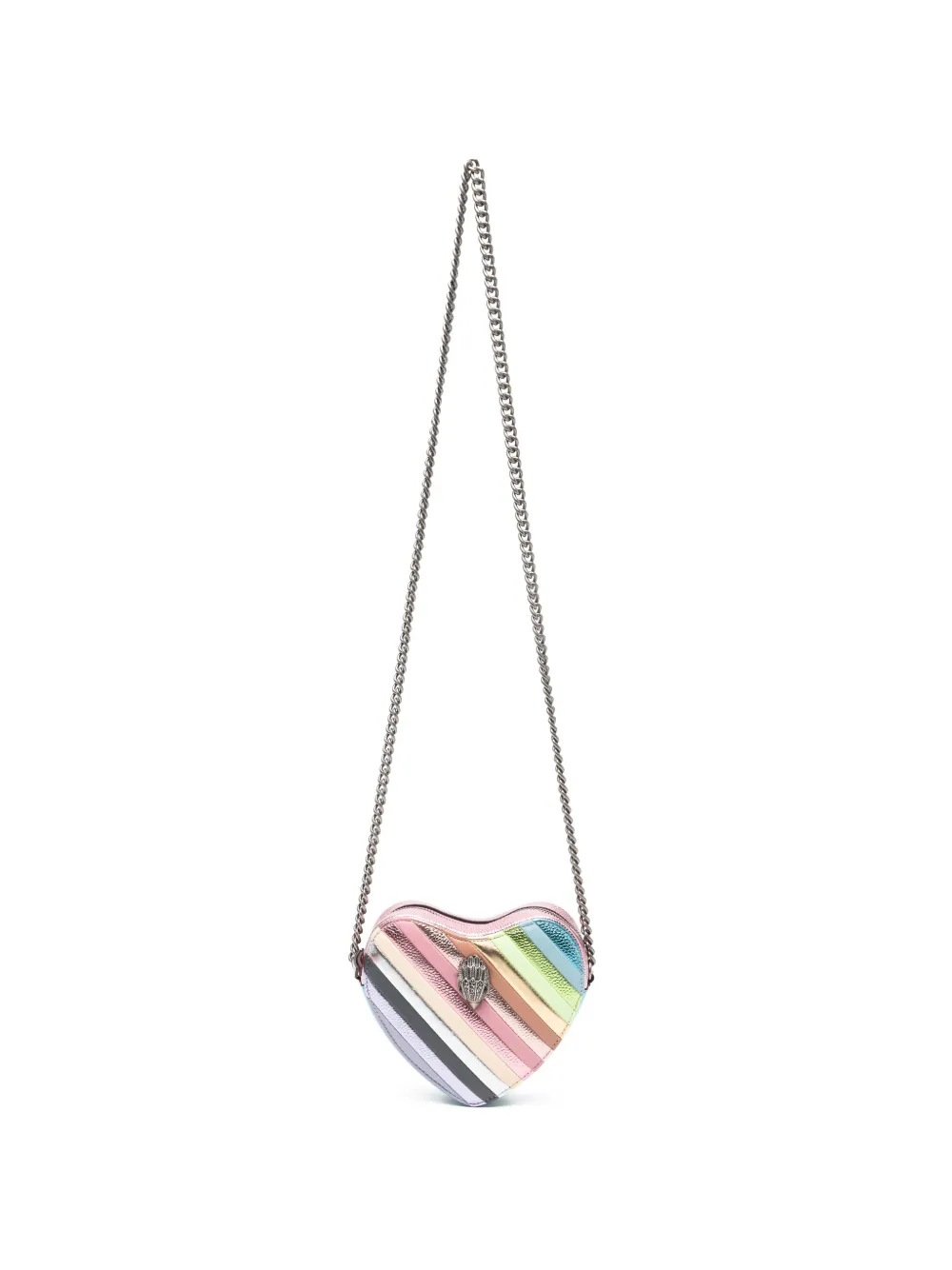 Kurt Geiger Kensington Heart striped crossbody bag - Rosa