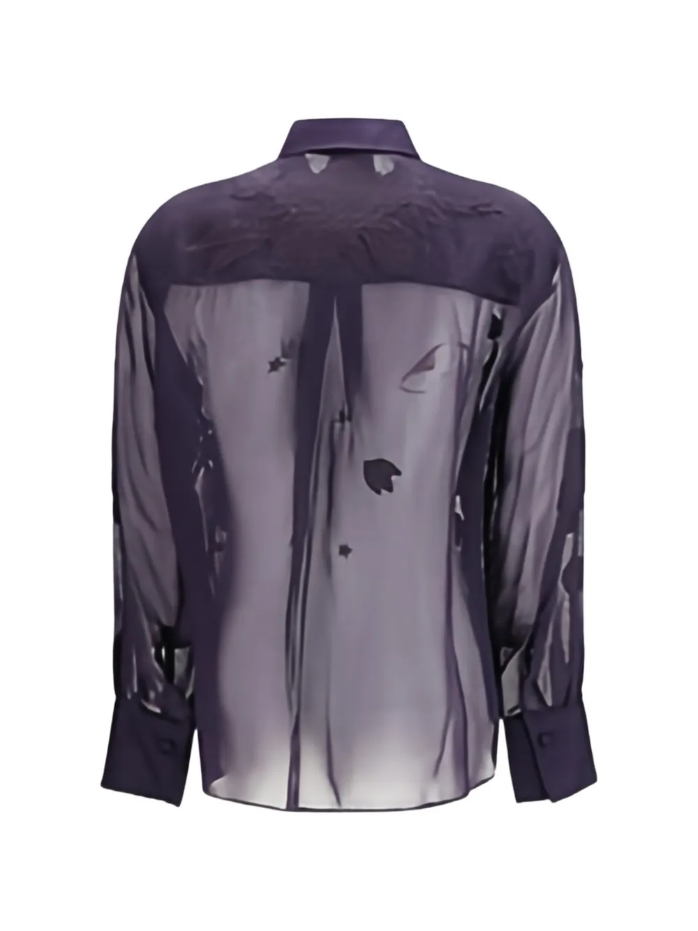  Forte Forte Floral-embroidered Organza Shirt - Purple 