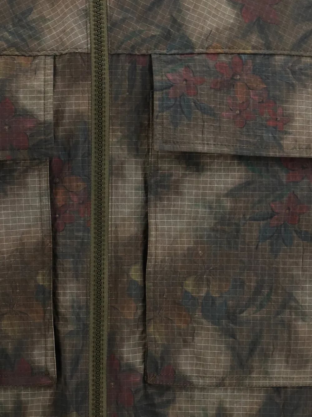  Herno Abrigo Floral Con Capucha - Verde 