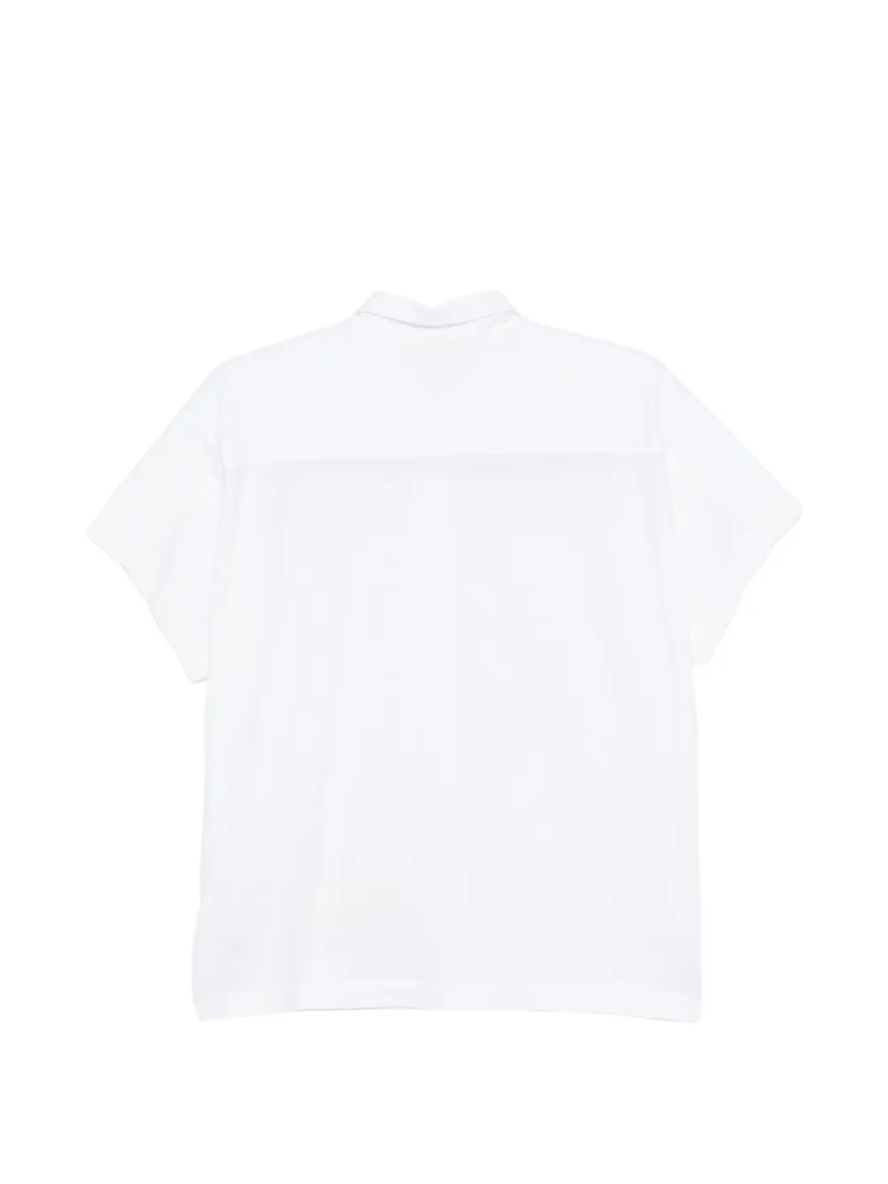 Zanone Katoenen polotop met knopen Wit