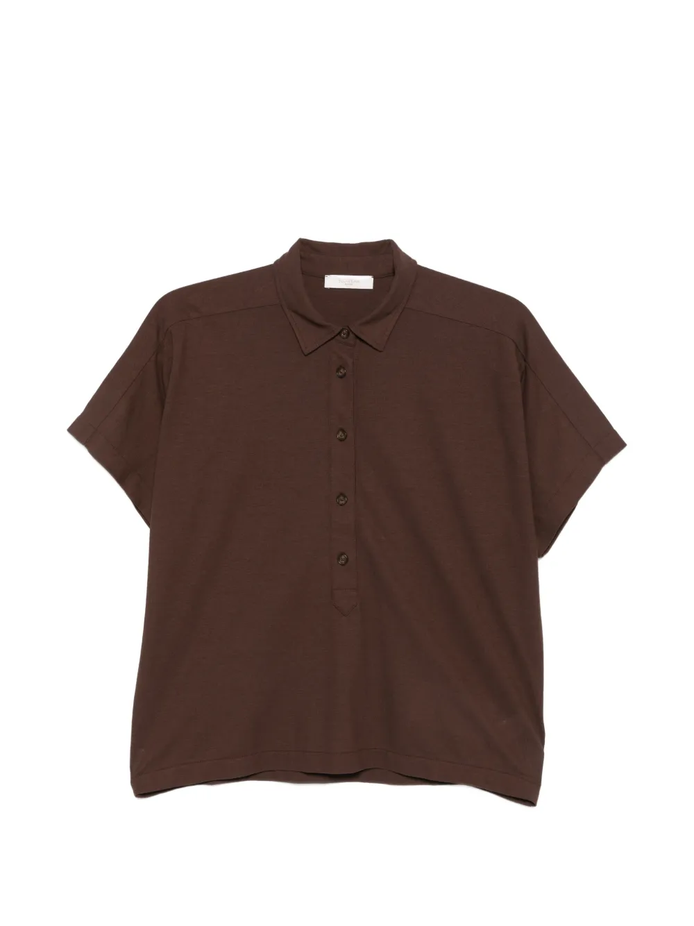 Zanone button polo top - Braun