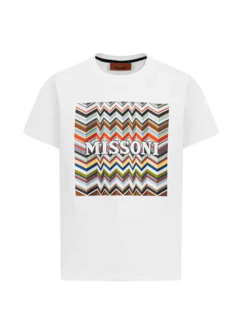 Missoni Kids playera con estampado en zigzag