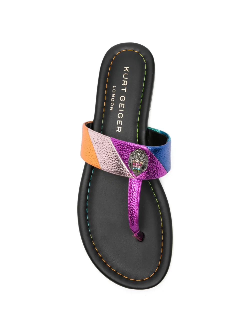 Kurt Geiger Sandalen met metallic-applicatie Paars