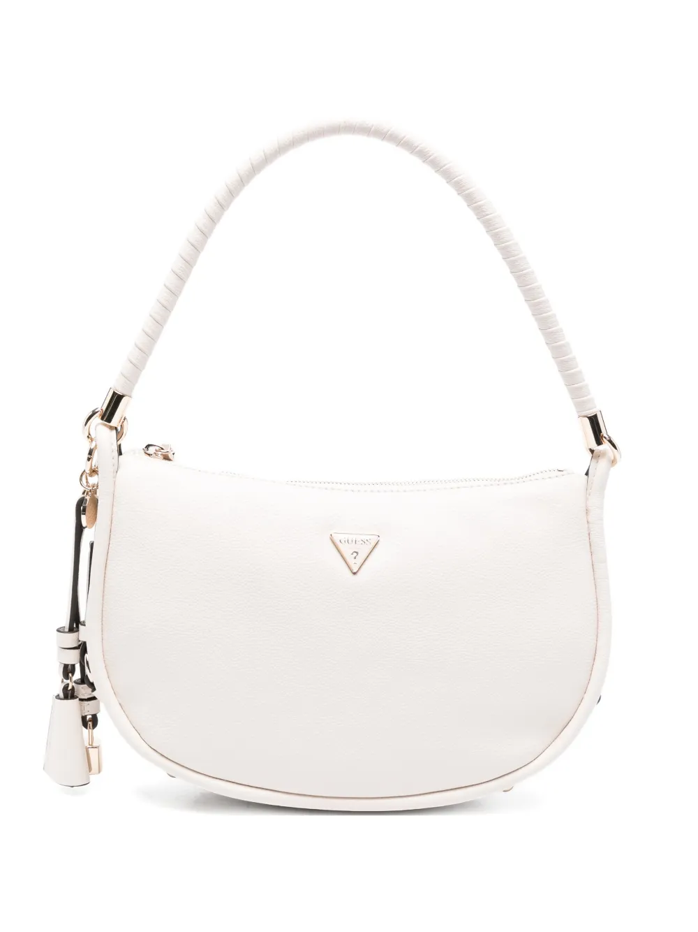 GUESS USA Borsa a spalla con manico intrecciato - Bianco