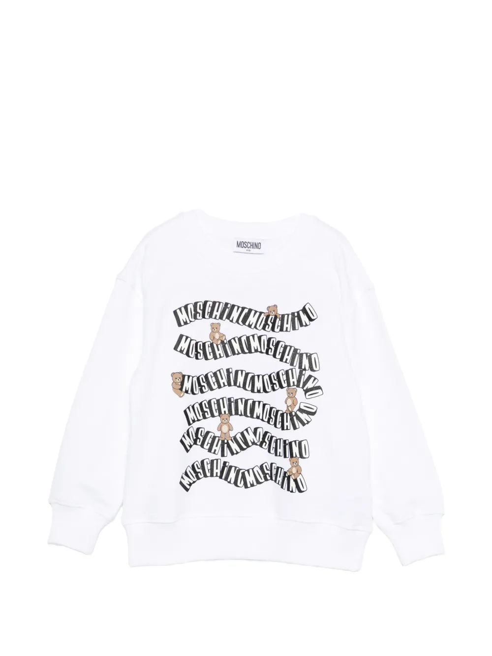 Moschino Kids teddy print sweatshirt - Bianco