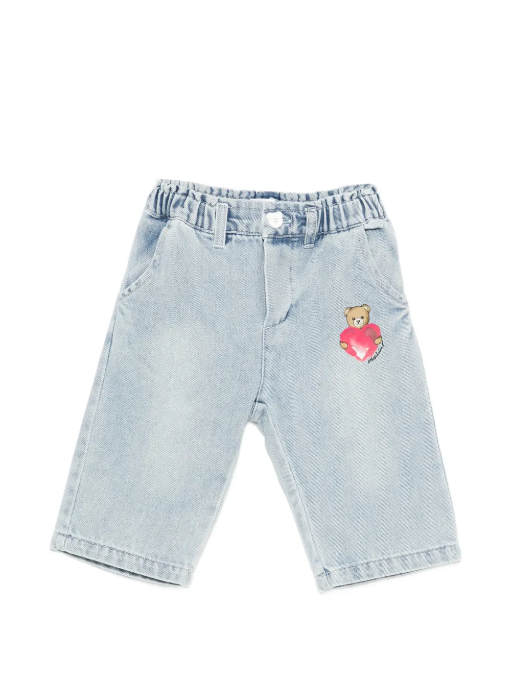 Moschino Kids teddy graphic trousers - Blu