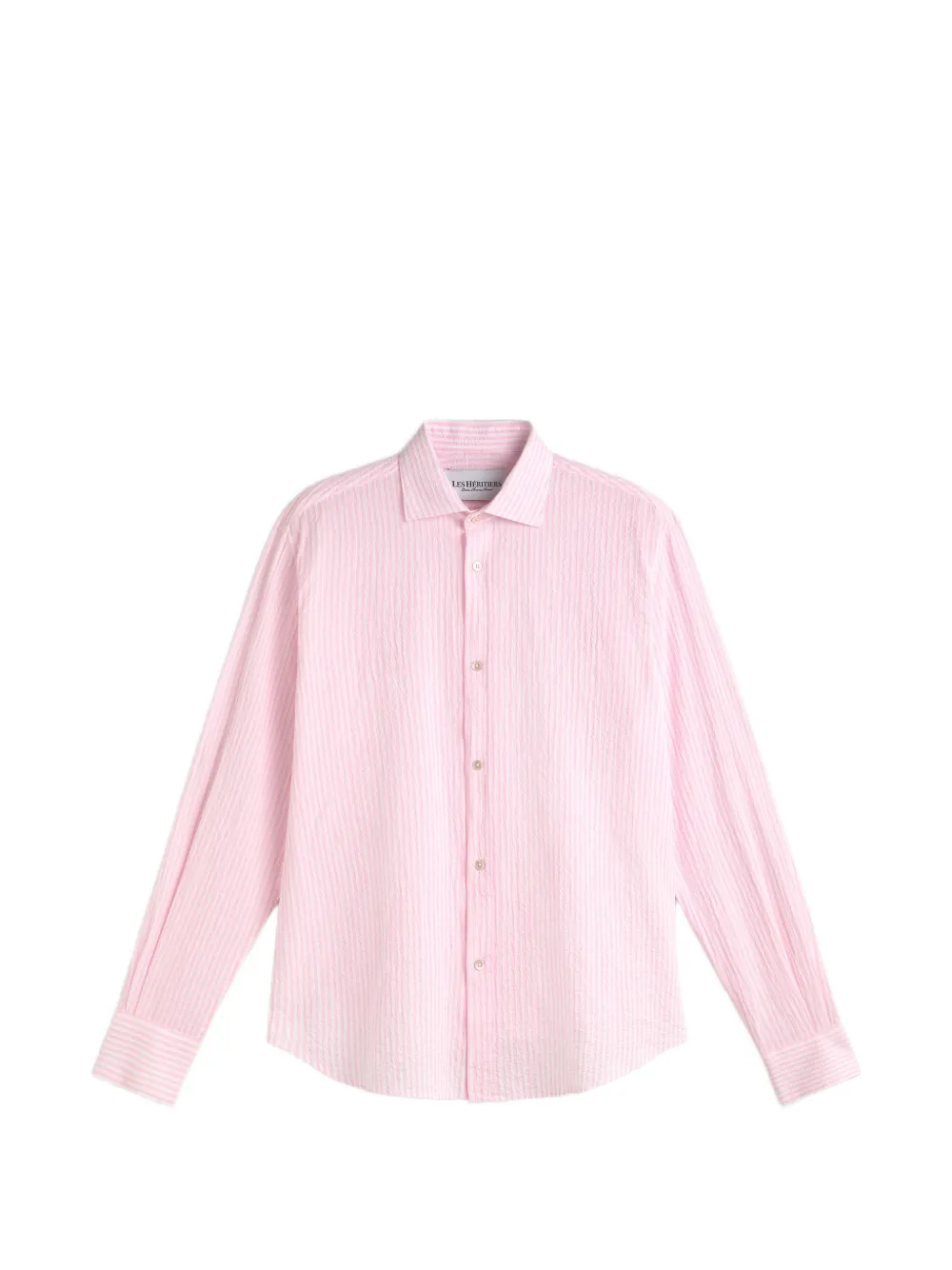 LES HÉRITIERS Seersucker striped shirt - Rosa