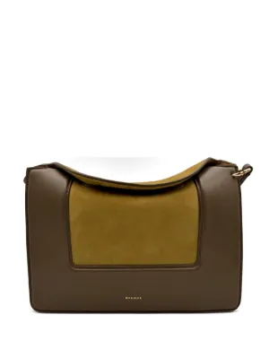 ジルサンダー ショルダーバッグ レザー ロゴ 茶色 Jil Sander レザーショルダーバッグ | ブラウン | FARFETCH JP