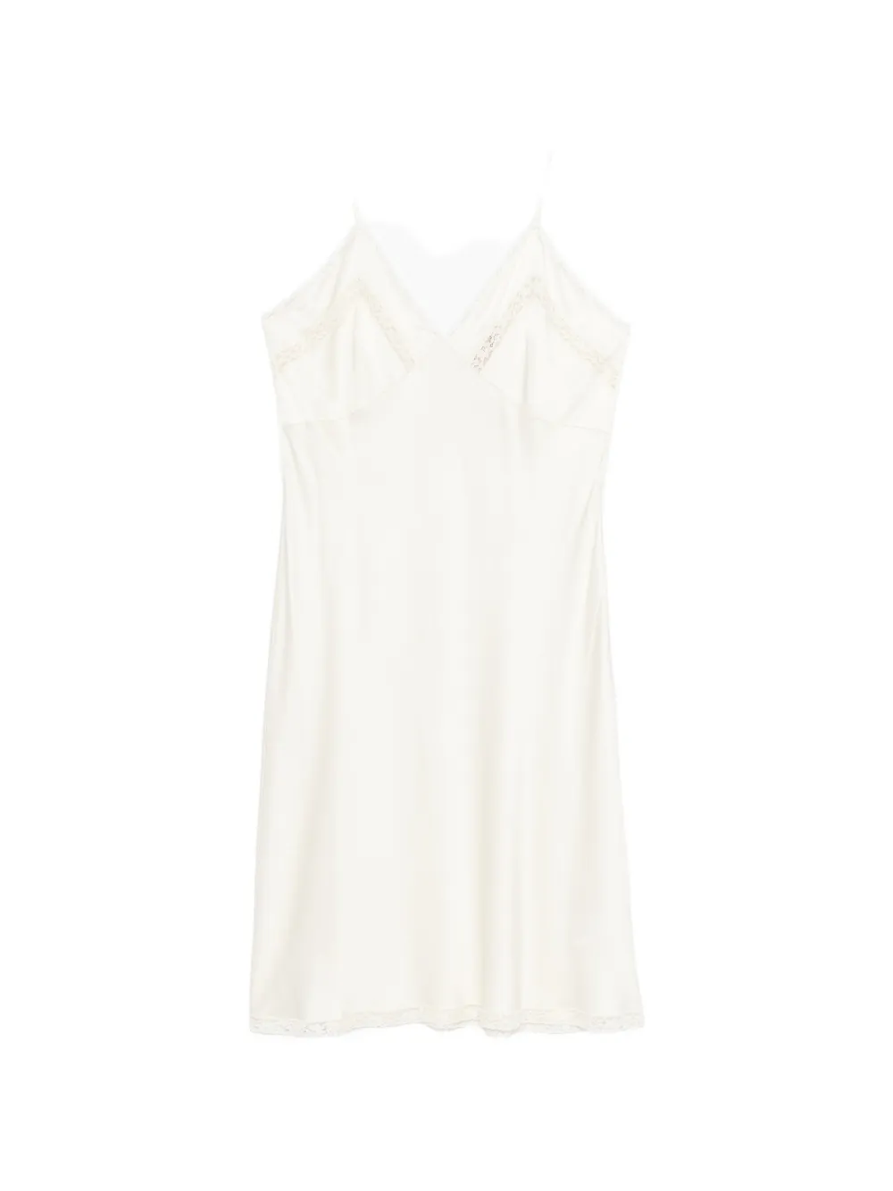 Nº21 lace-trim midi dress - Toni neutri