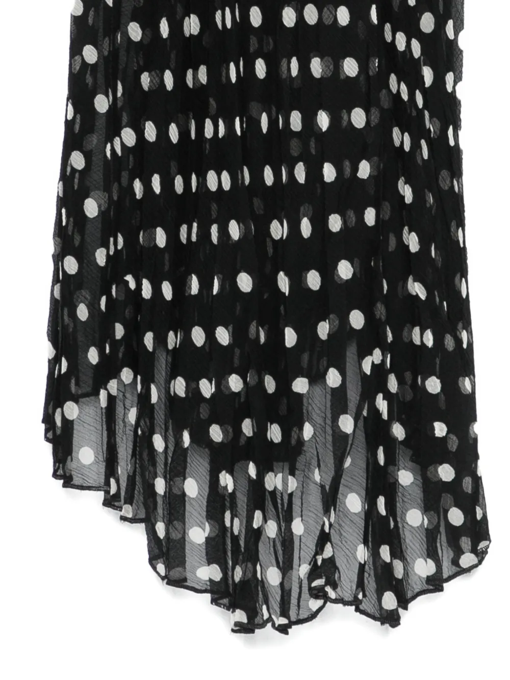  Nº21 Polka-dot Pleated Scarf - Black 
