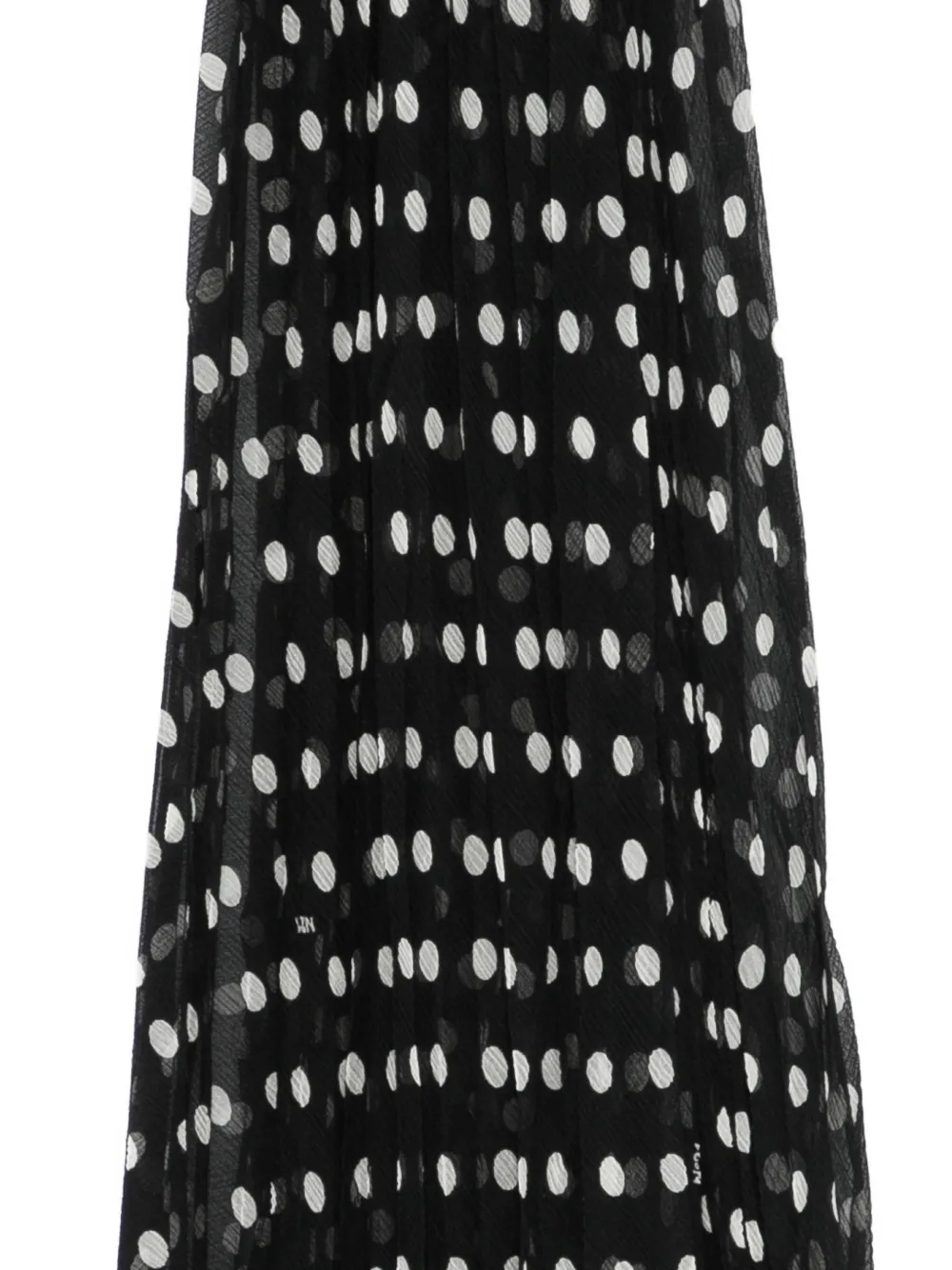  Nº21 Polka-dot Pleated Scarf - Black 