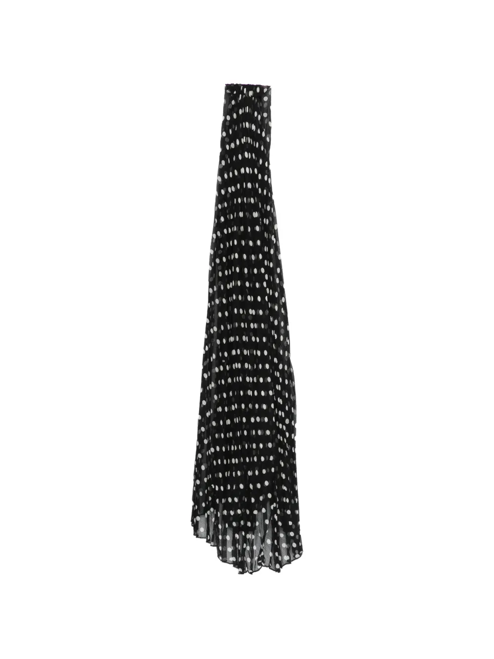Nº21 polka-dot pleated scarf - Nero