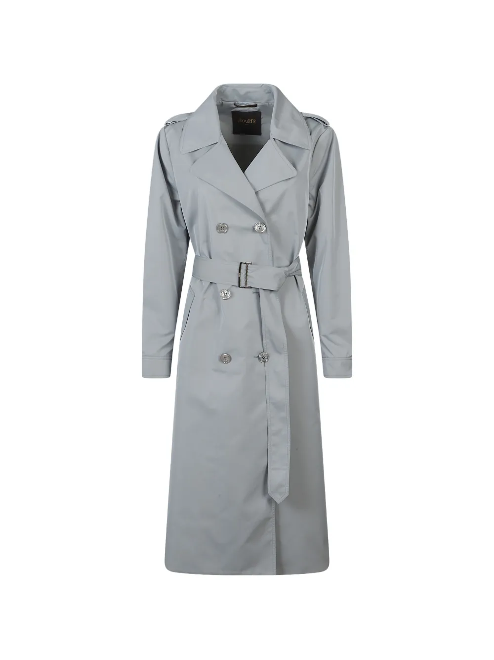 Moorer double-breasted belted coat - Blu