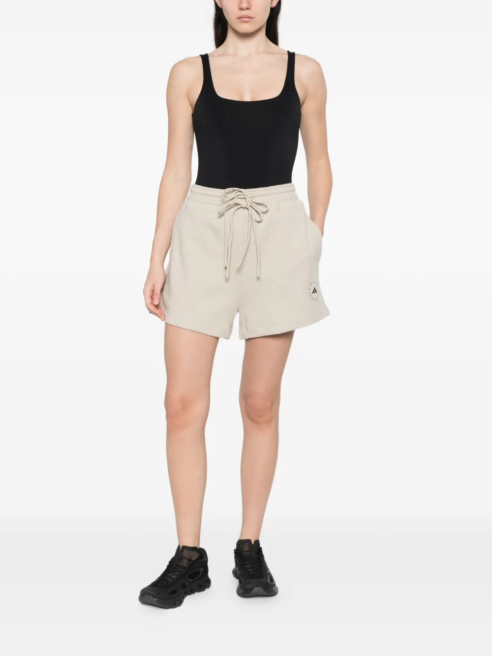 adidas by Stella McCartney Shorts met trekkoord Beige