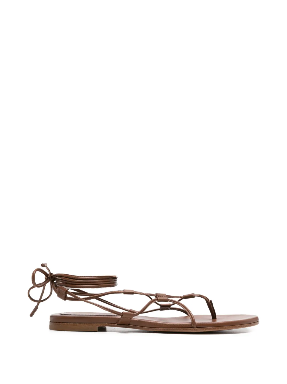 Gianvito Rossi tie-fastening sandals - Marrone