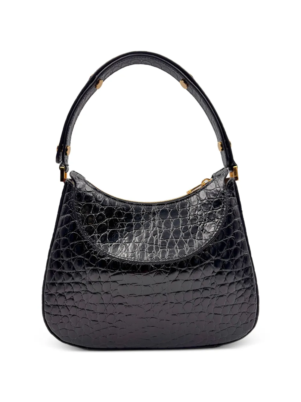Marni Kleine Milano shopper met krokodillen-effect Zwart