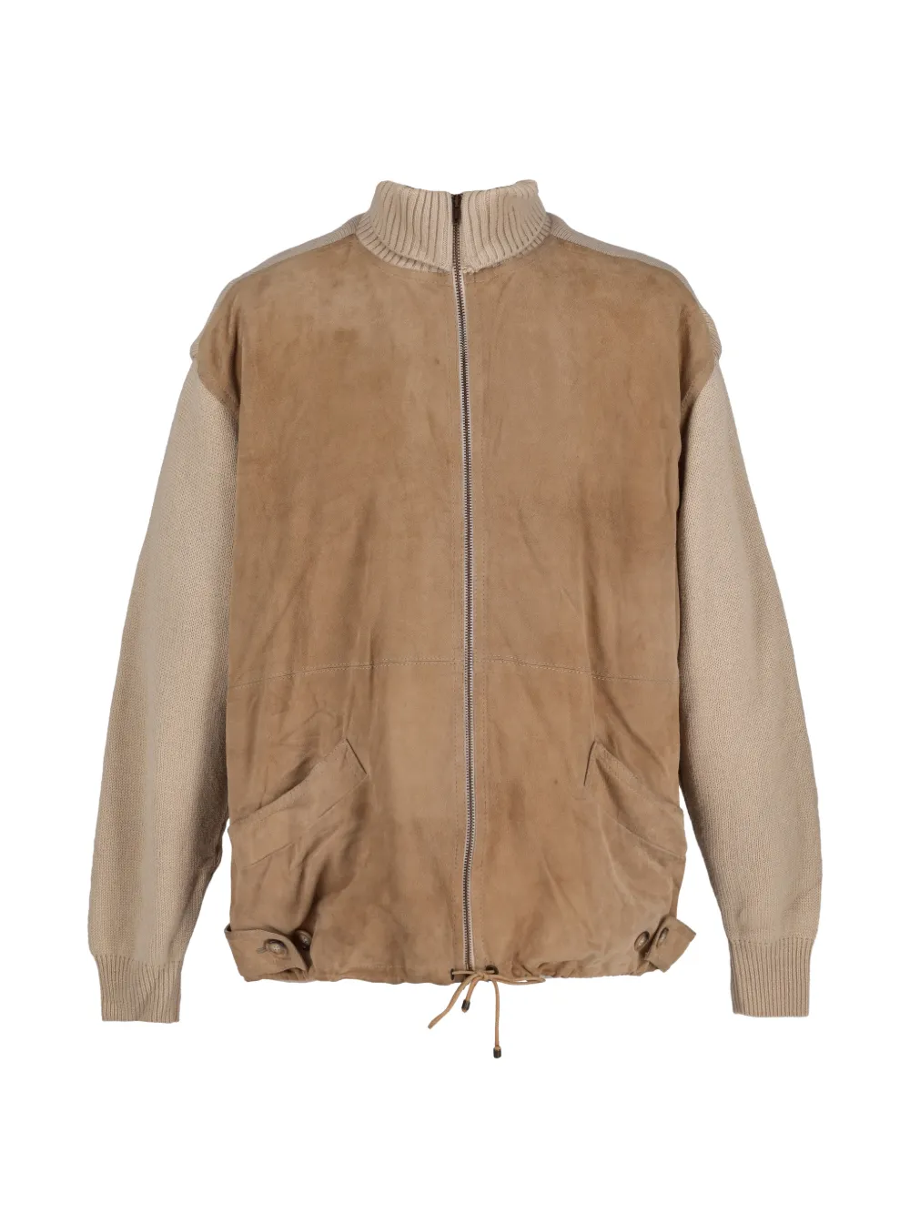 Gianfranco Ferré Pre-Owned panelled suede jacket - Neutrals