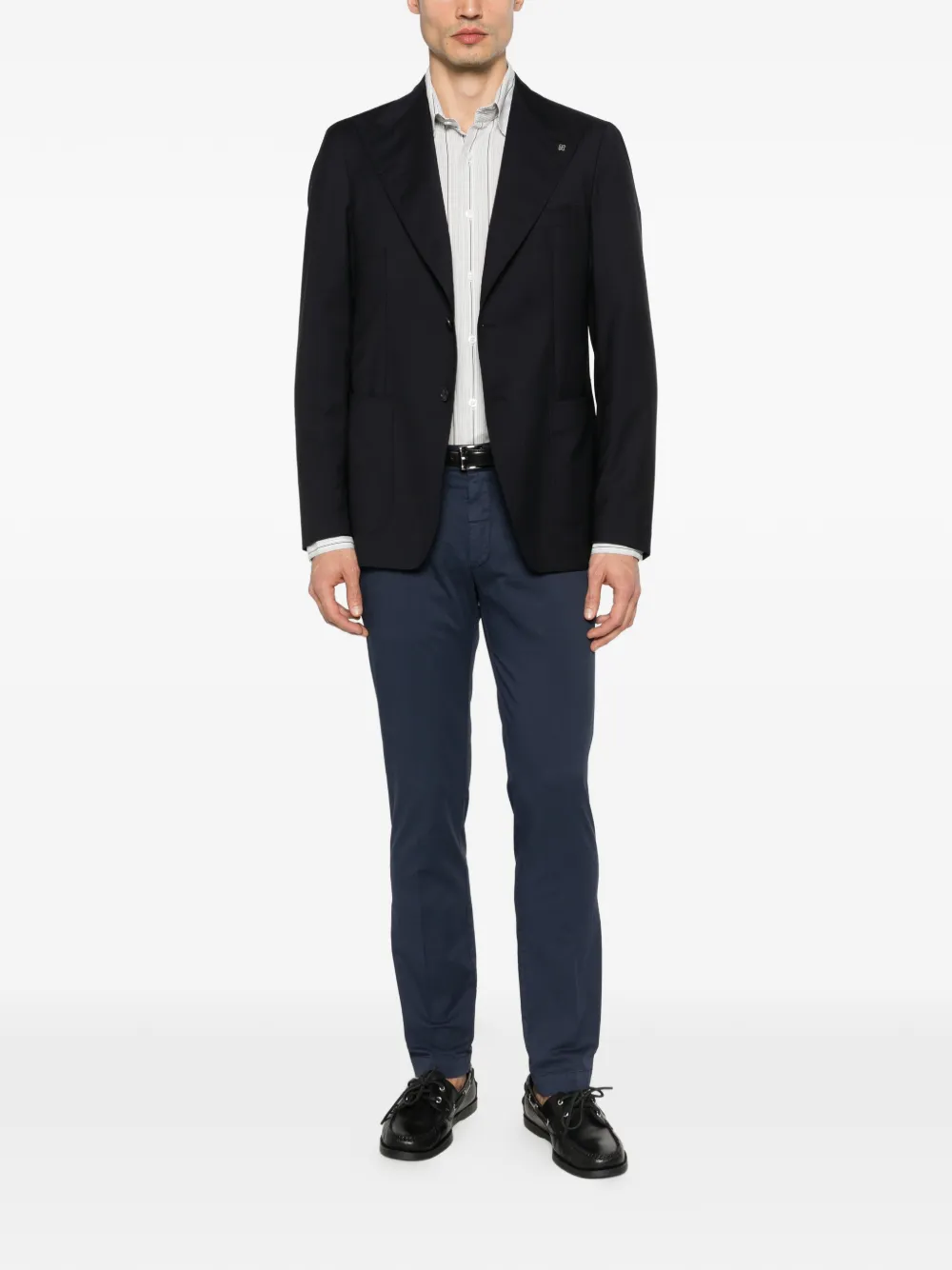 Tagliatore pin-lapel virgin-wool jacket - Nero