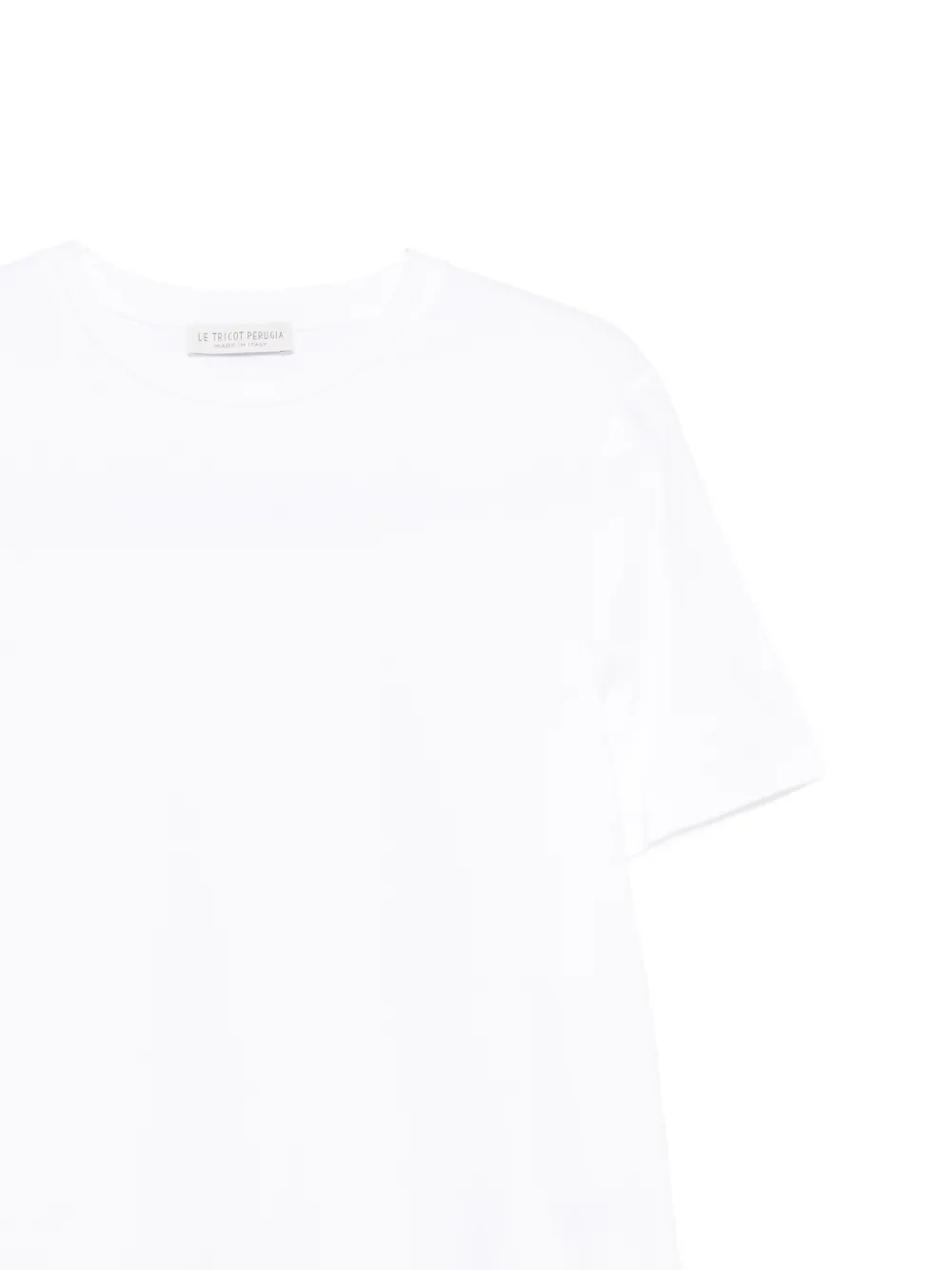 Le Tricot Perugia T-shirt met ronde hals Wit
