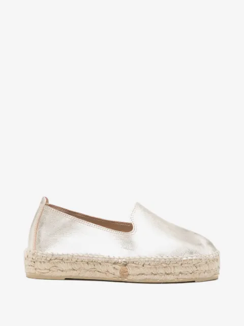 Manebi metallic-finish espadrilles