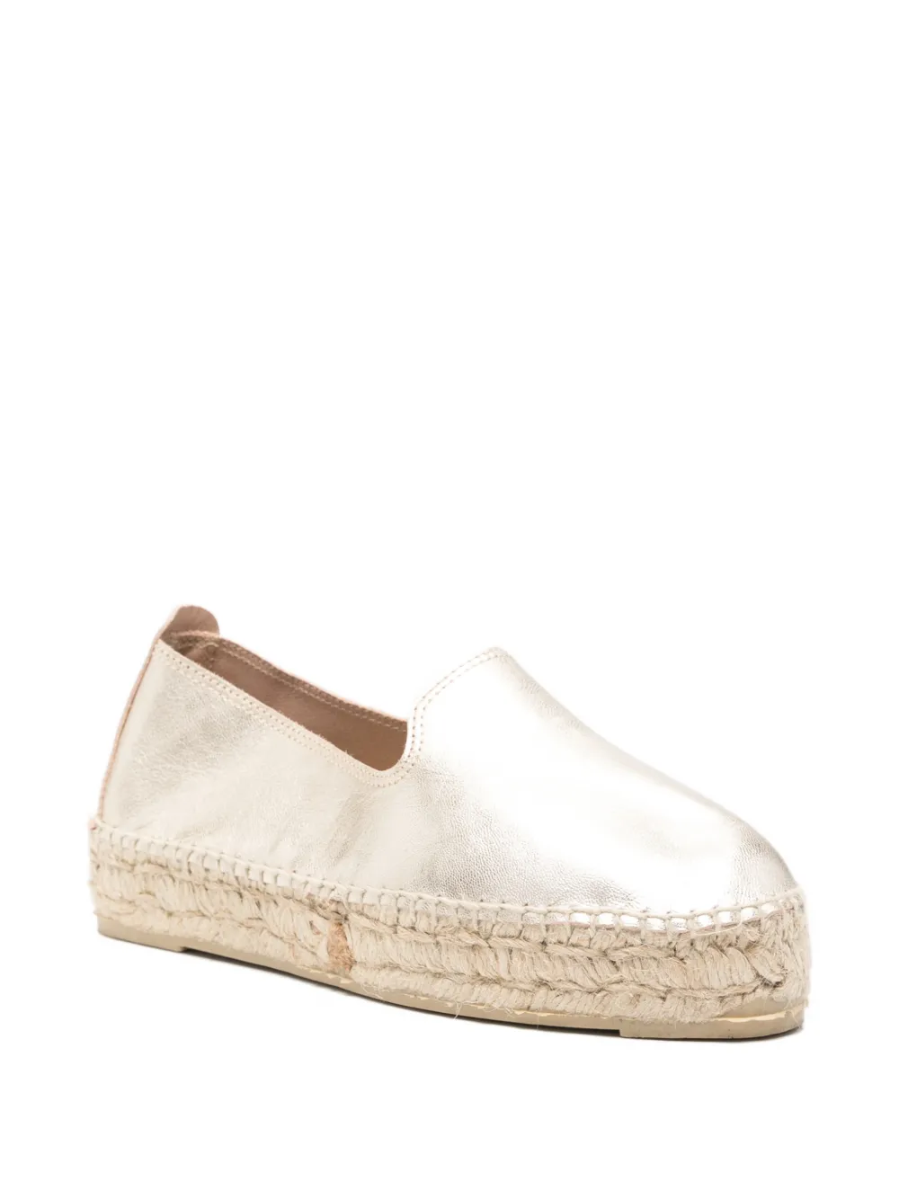 Manebi metallic-finish espadrilles Goud