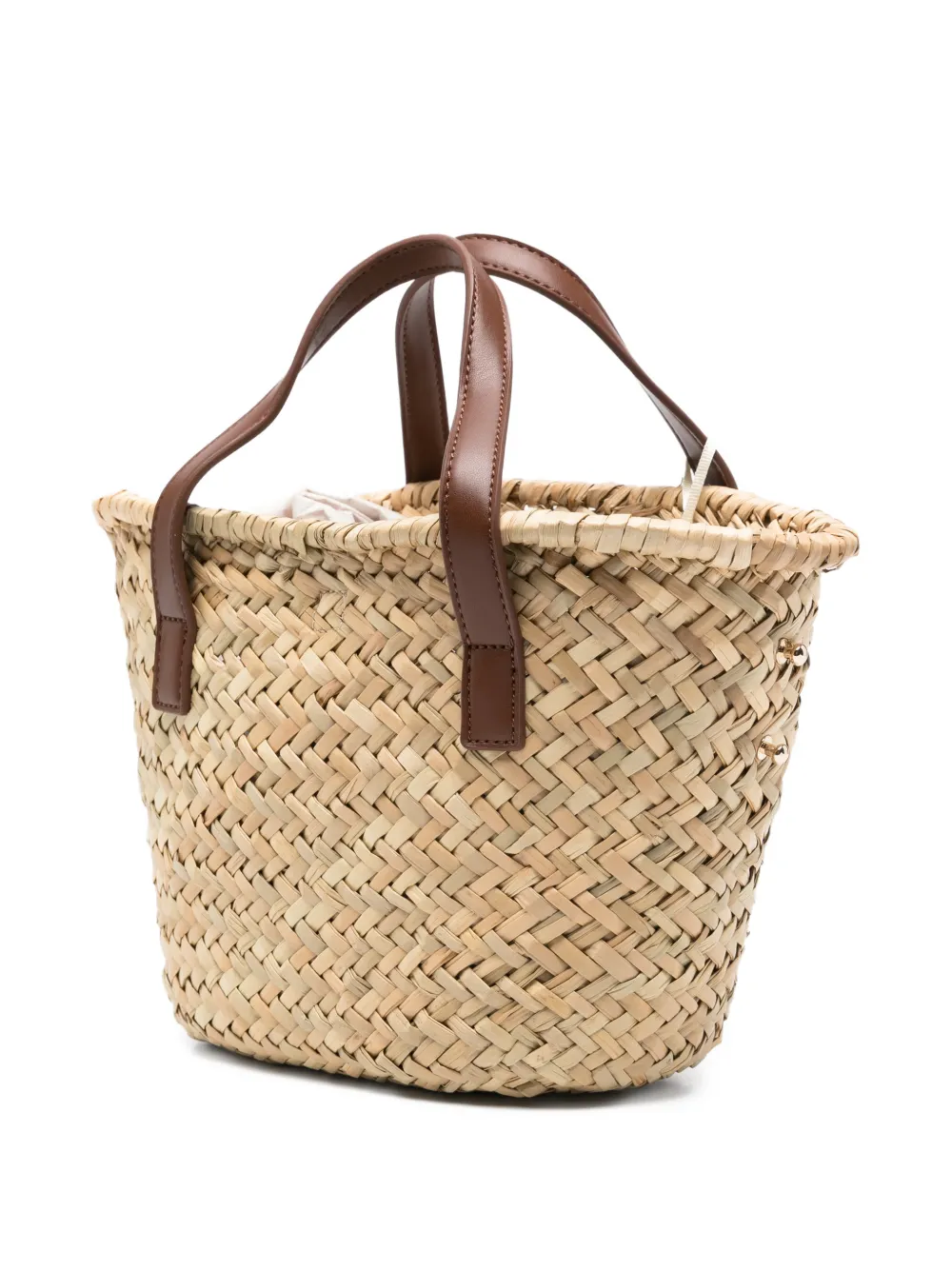 TWINSET Kids Geweven tas met handvat Beige