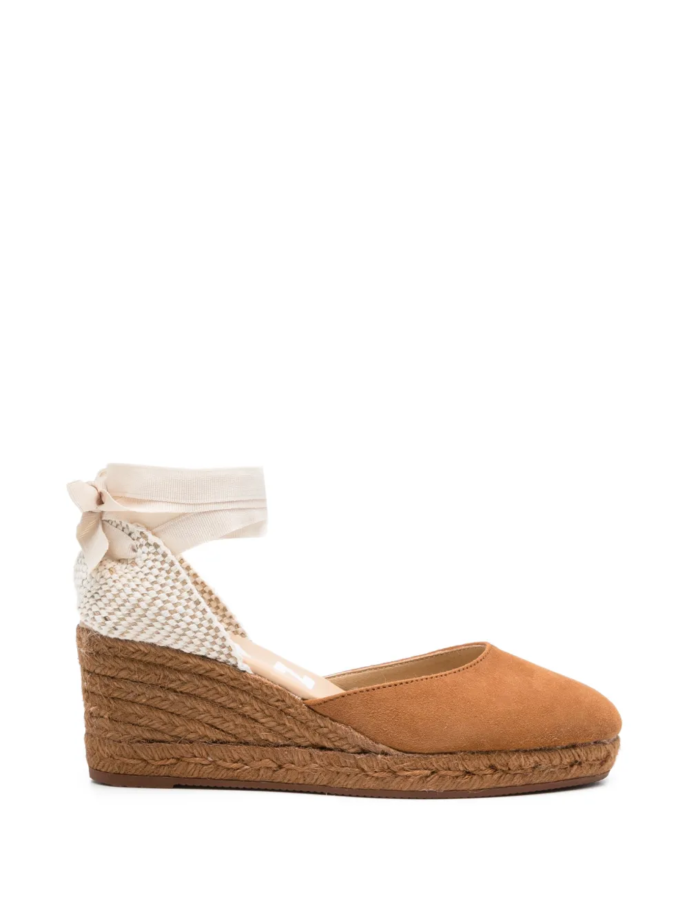 Manebi Espadrilles met strikdetail Bruin