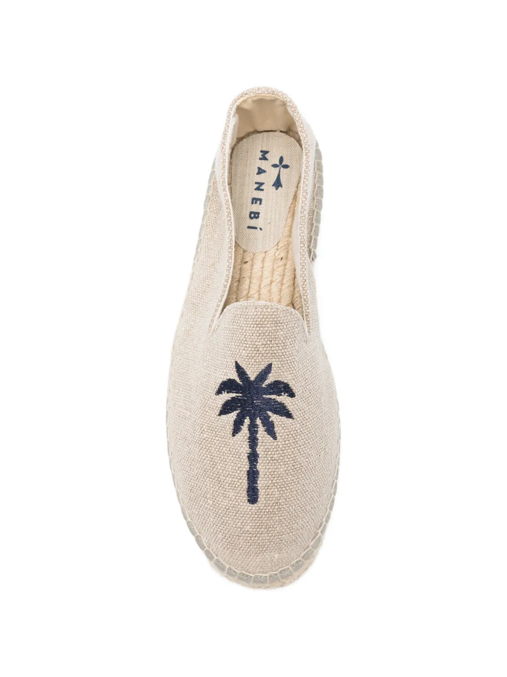 Manebi palm-detail flat espadrilles Beige