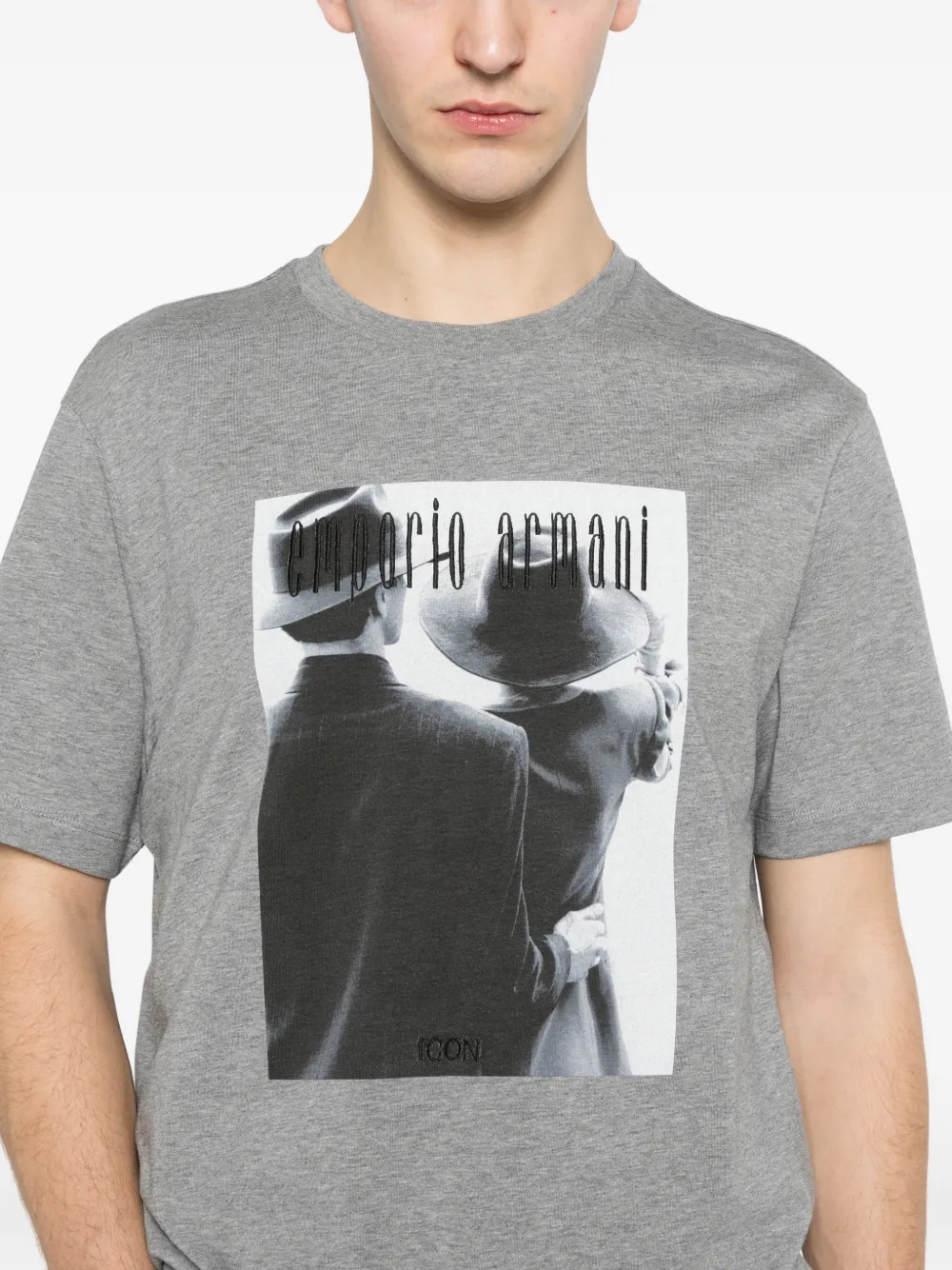 Emporio Armani T-shirt met grafische print Grijs