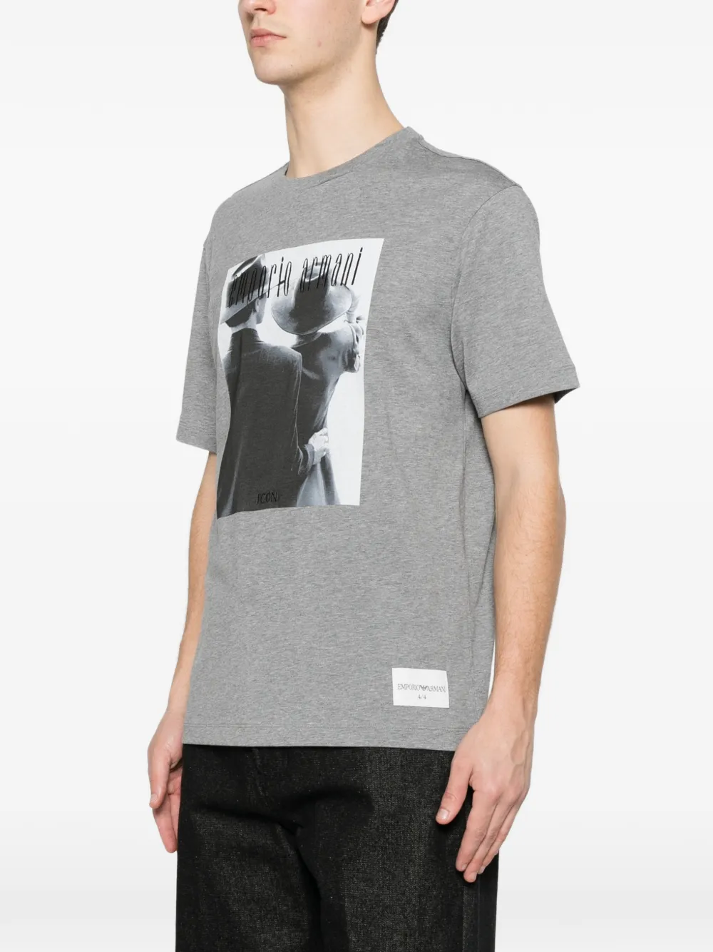 Emporio Armani T-shirt met grafische print Grijs
