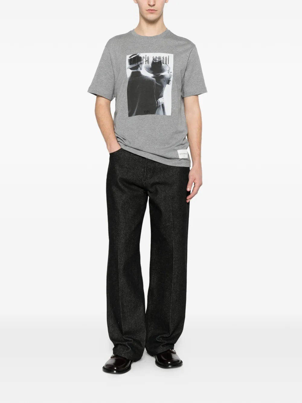 Emporio Armani T-shirt met grafische print Grijs