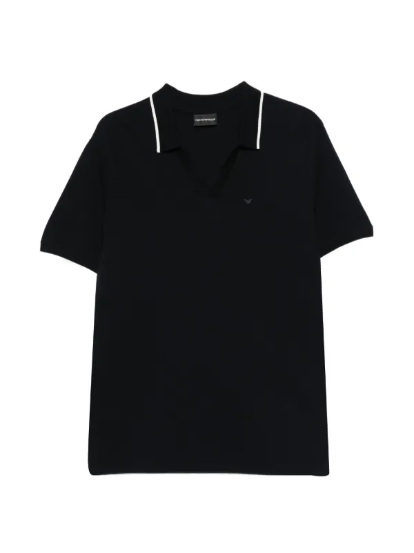 EMPORIO ARMANI ポロシャツ Tシャツ セット XL XXL Emporio Armani ロゴ ポロカラーTシャツ | ブルー | FARFETCH JP