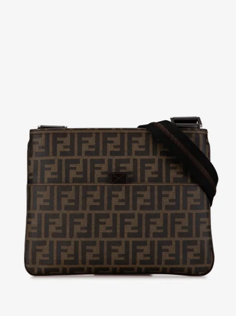 Fendi Pre-Owned Zucca 涂层帆布斜挎包（2000-2010年典藏款）