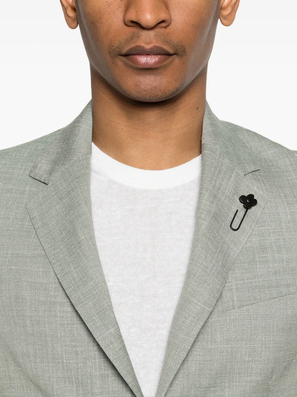 Lardini Blazer met bewerkte revers Groen