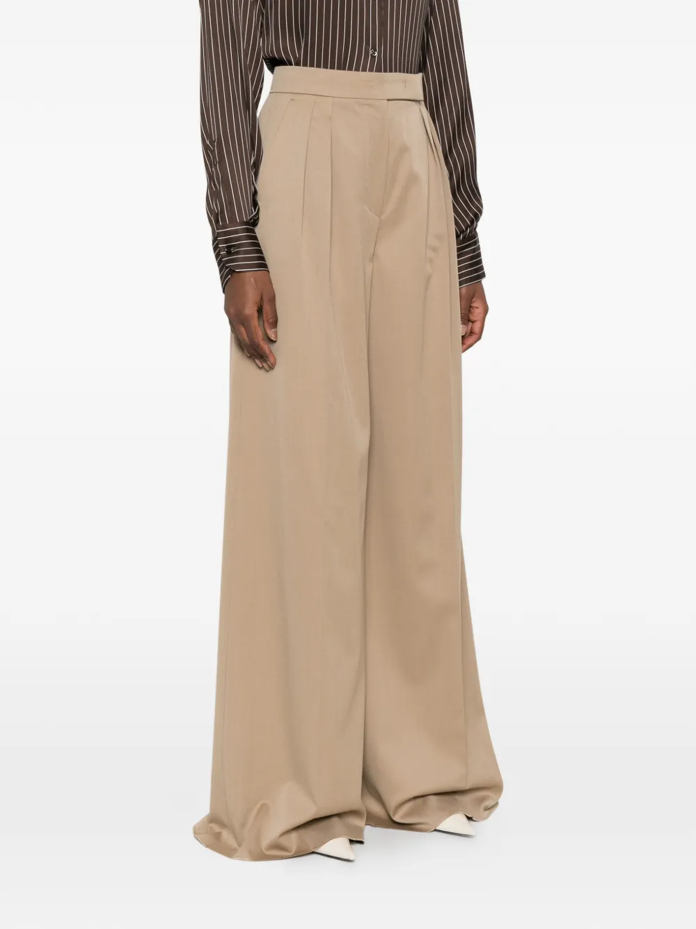 Max Mara Mxmquorum plooibroek Bruin