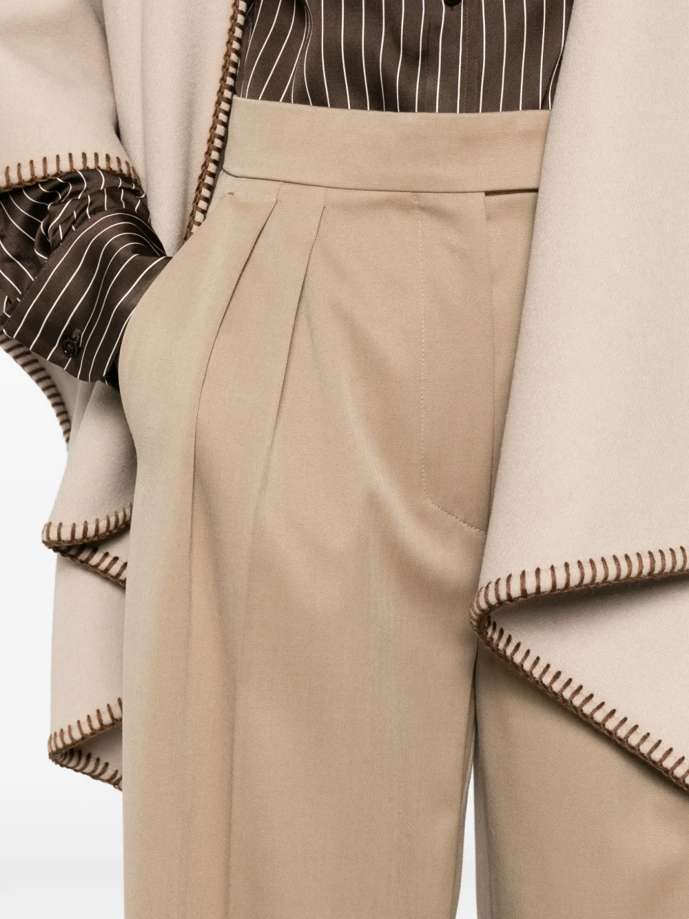 Max Mara Mxmquorum plooibroek Bruin