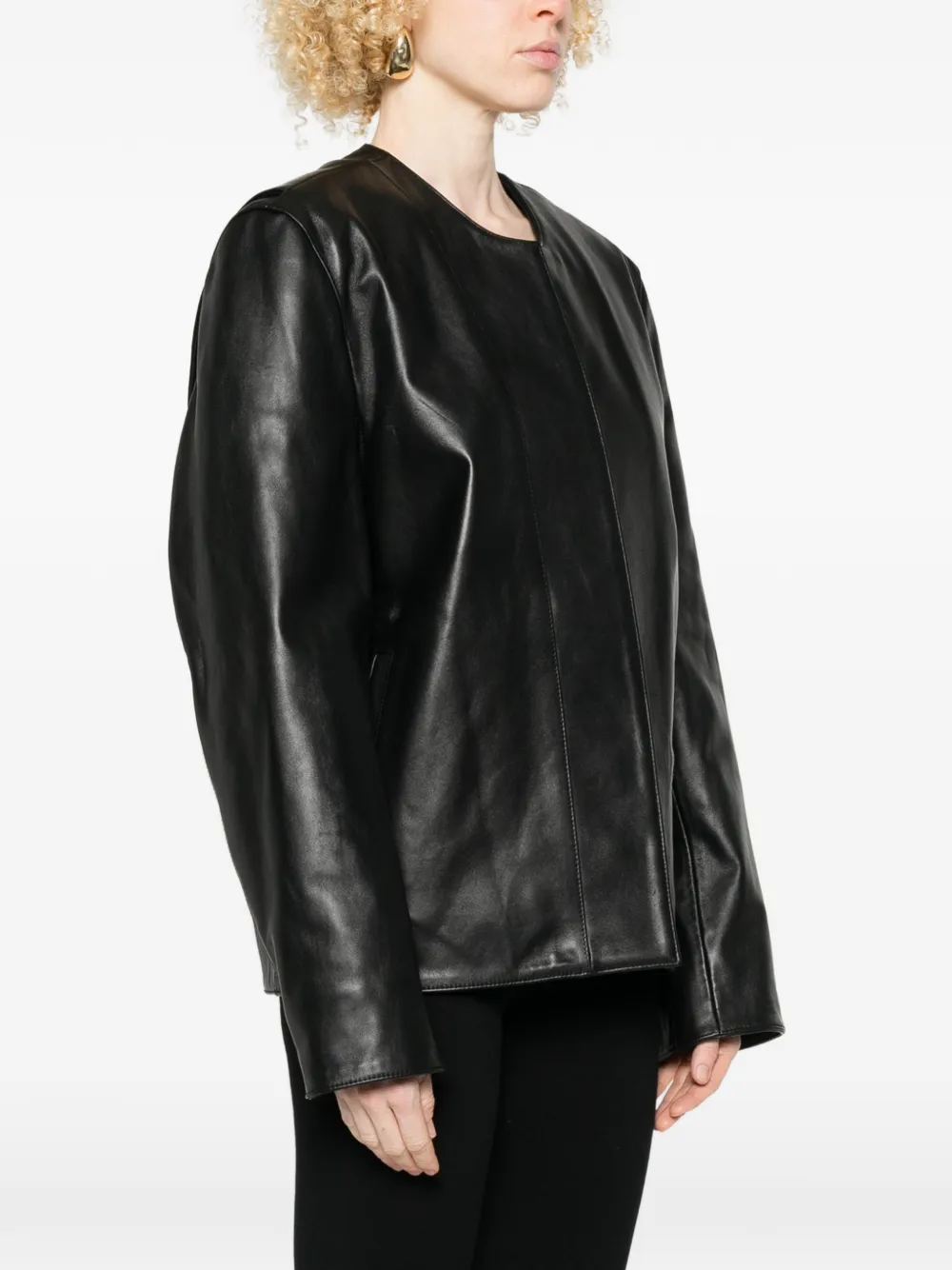 Collarless Pocket Jacket