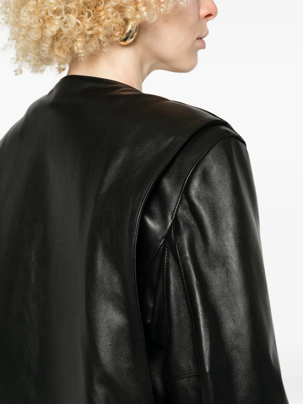 Collarless Pocket Jacket