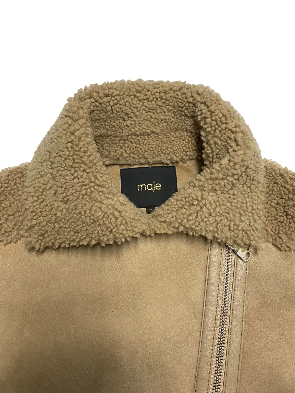 Zipped Shearling Coat
