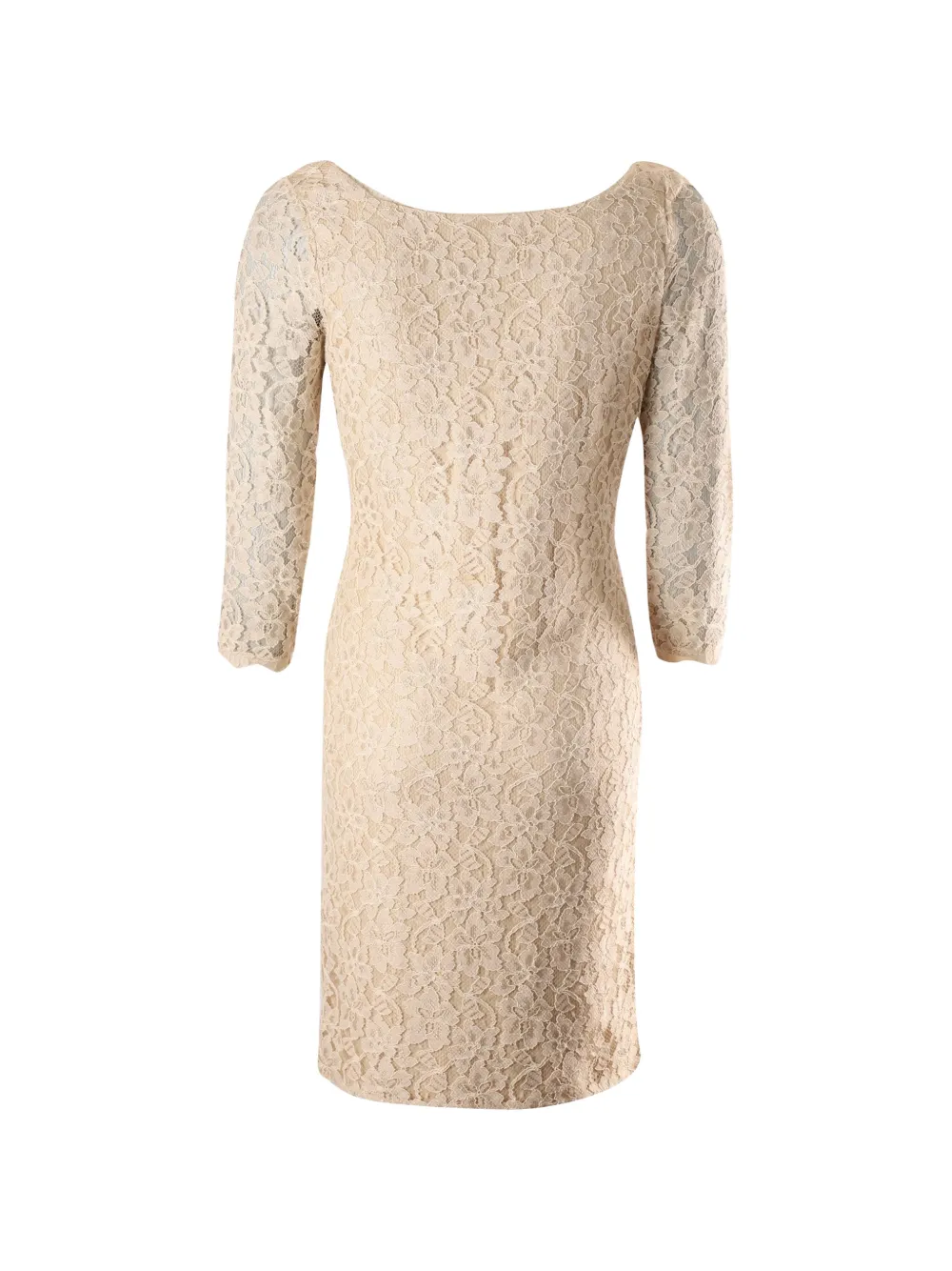 Diane Von Furstenberg Vintage Zarita long-sleeve lace mini dress - Toni neutri