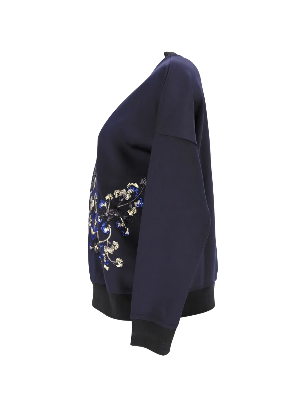 Floral-Embroidered Sweatshirt