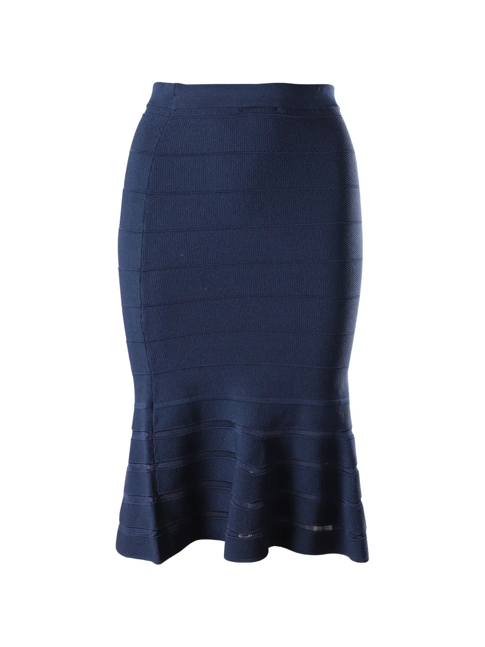 SANDRO flared-hem knitted skirt - Blu