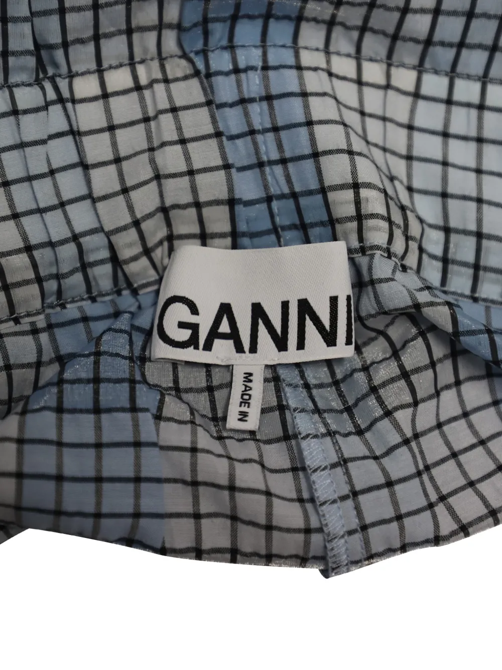 Checked-Pattern Wide-Leg Trousers