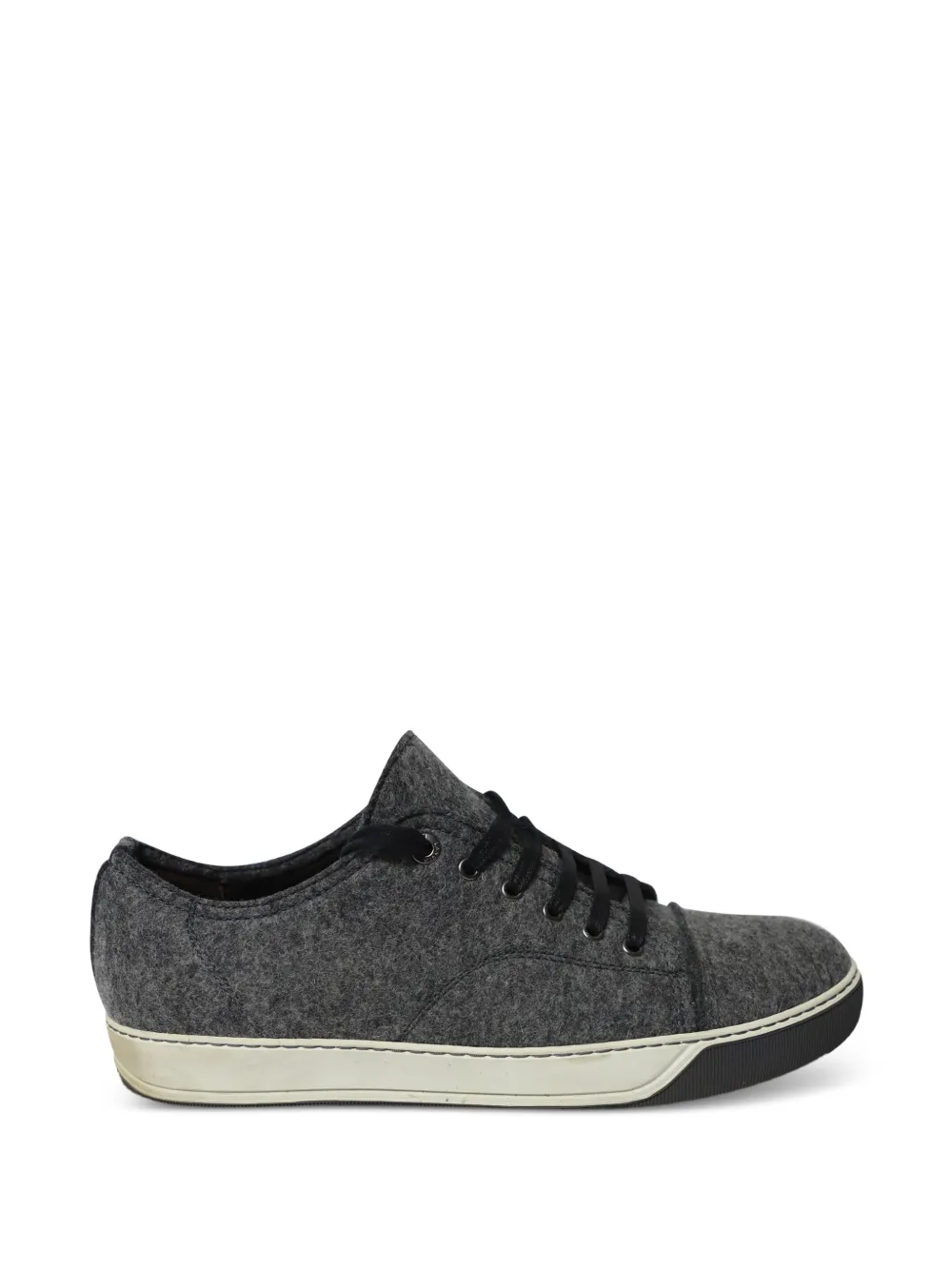 Lanvin Pre-Owned felt lace-up sneakers - Grau