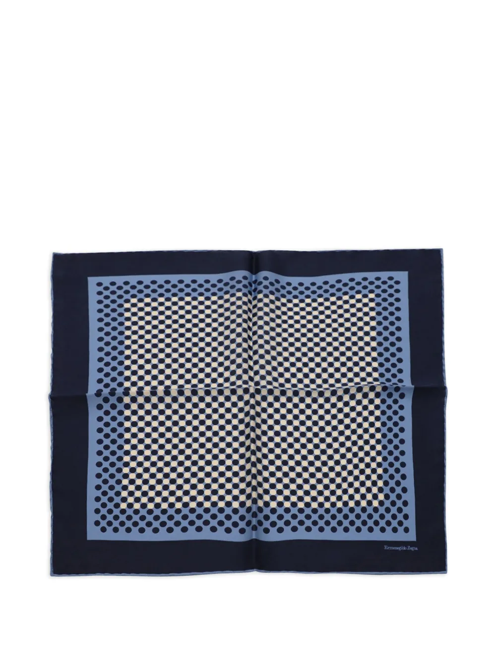 Zegna Fazzoletto da taschino a pois - Blu