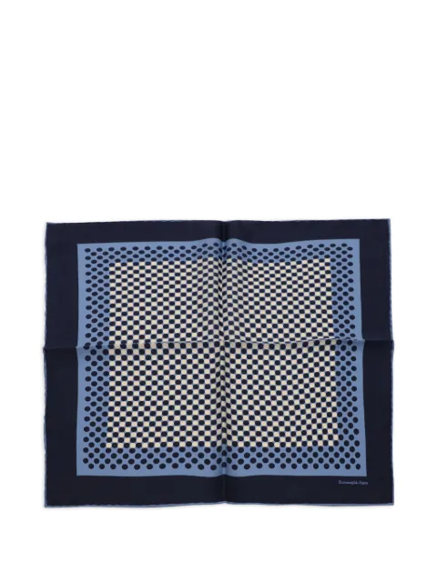 Zegna polka-dot silk pocket square