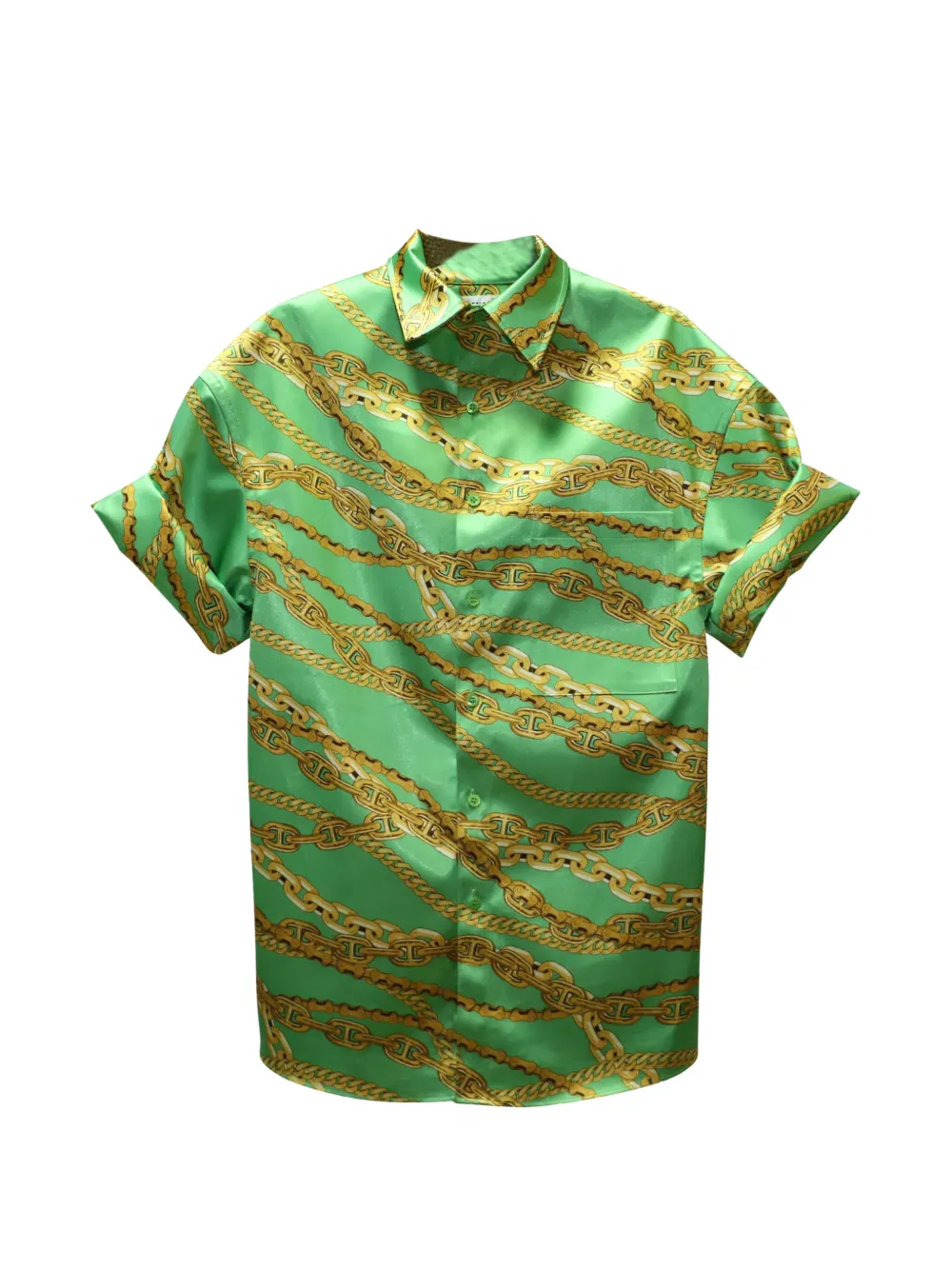 Balenciaga Pre-Owned chain-printed shirt - Verde