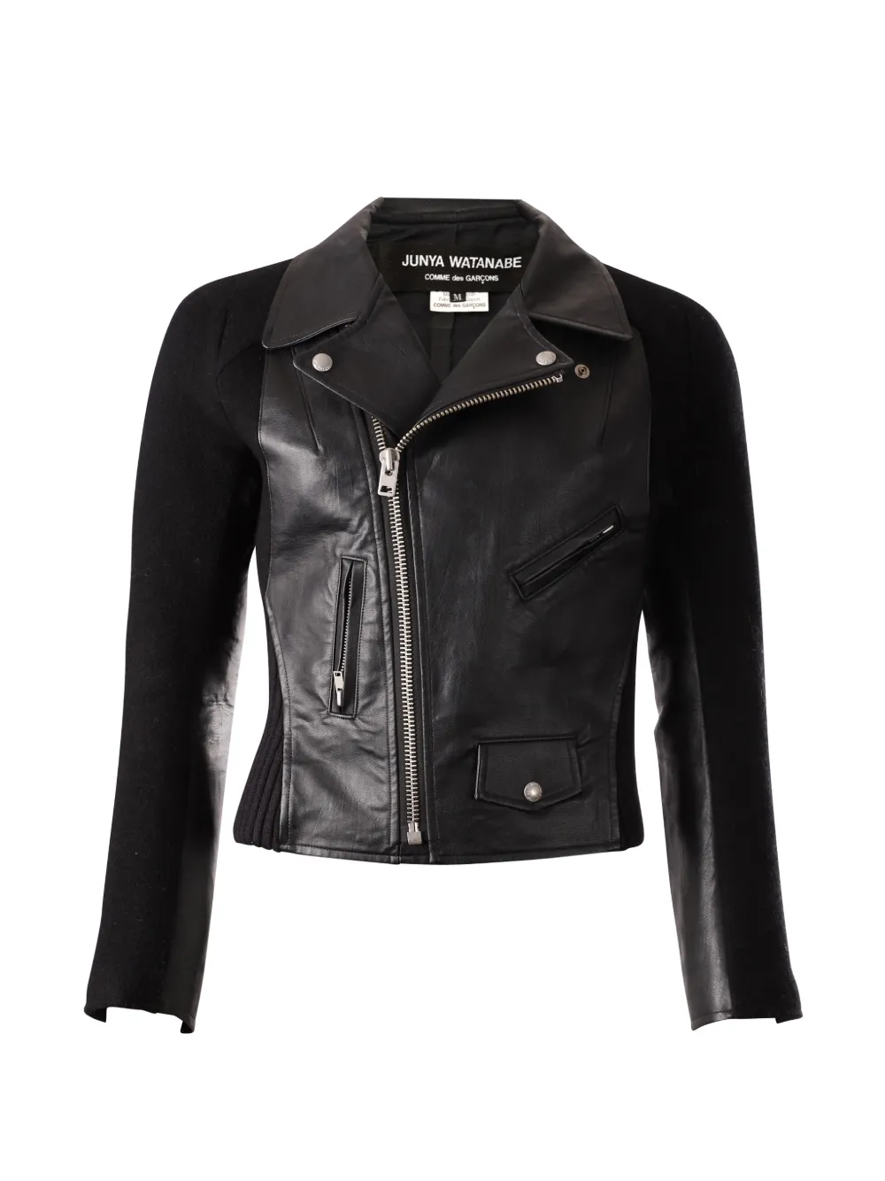 Junya Watanabe synthetic leather wool jacket - Nero