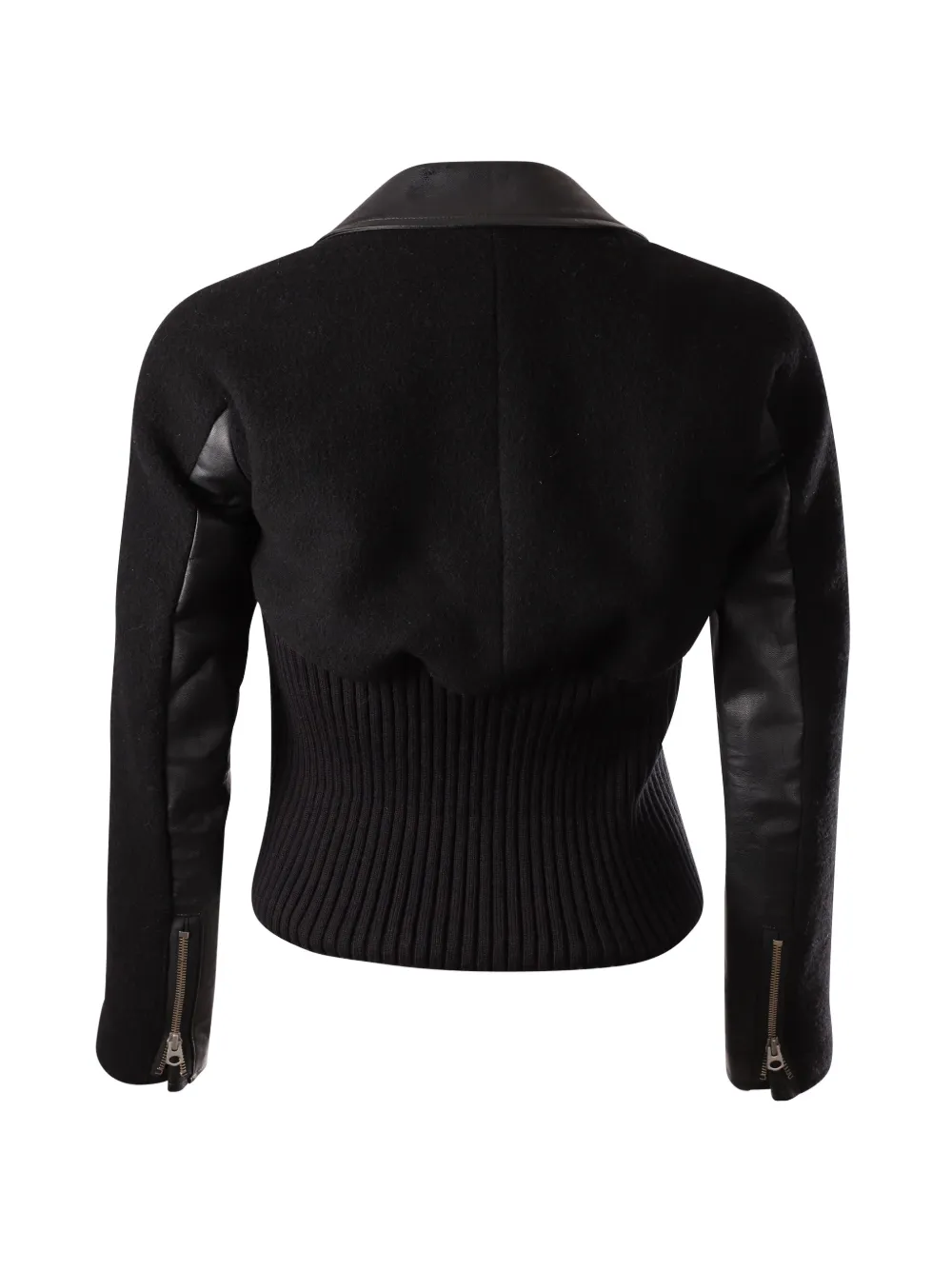  Junya Watanabe Synthetic Leather Wool Jacket - Black 