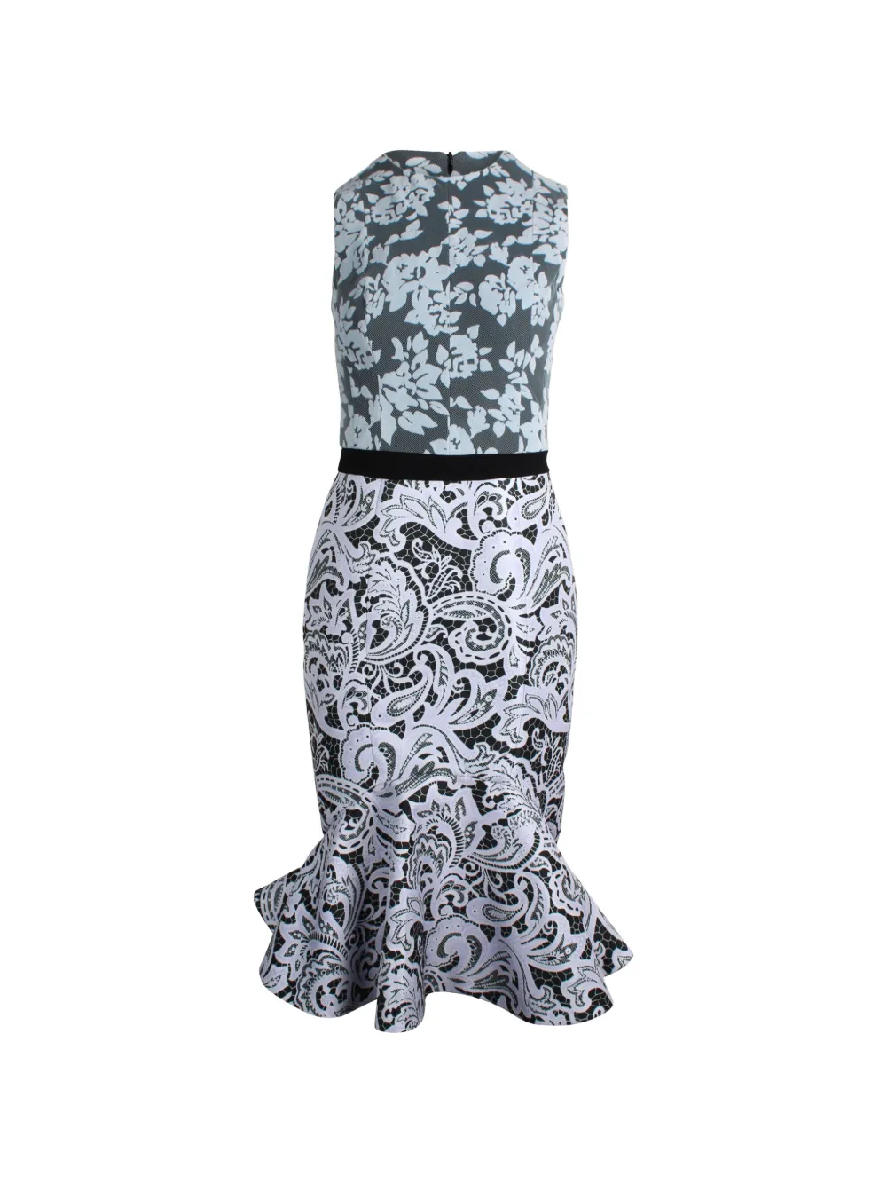 Pre-owned Mary Katrantzou Floral Sleeveless Midi Dress In Black